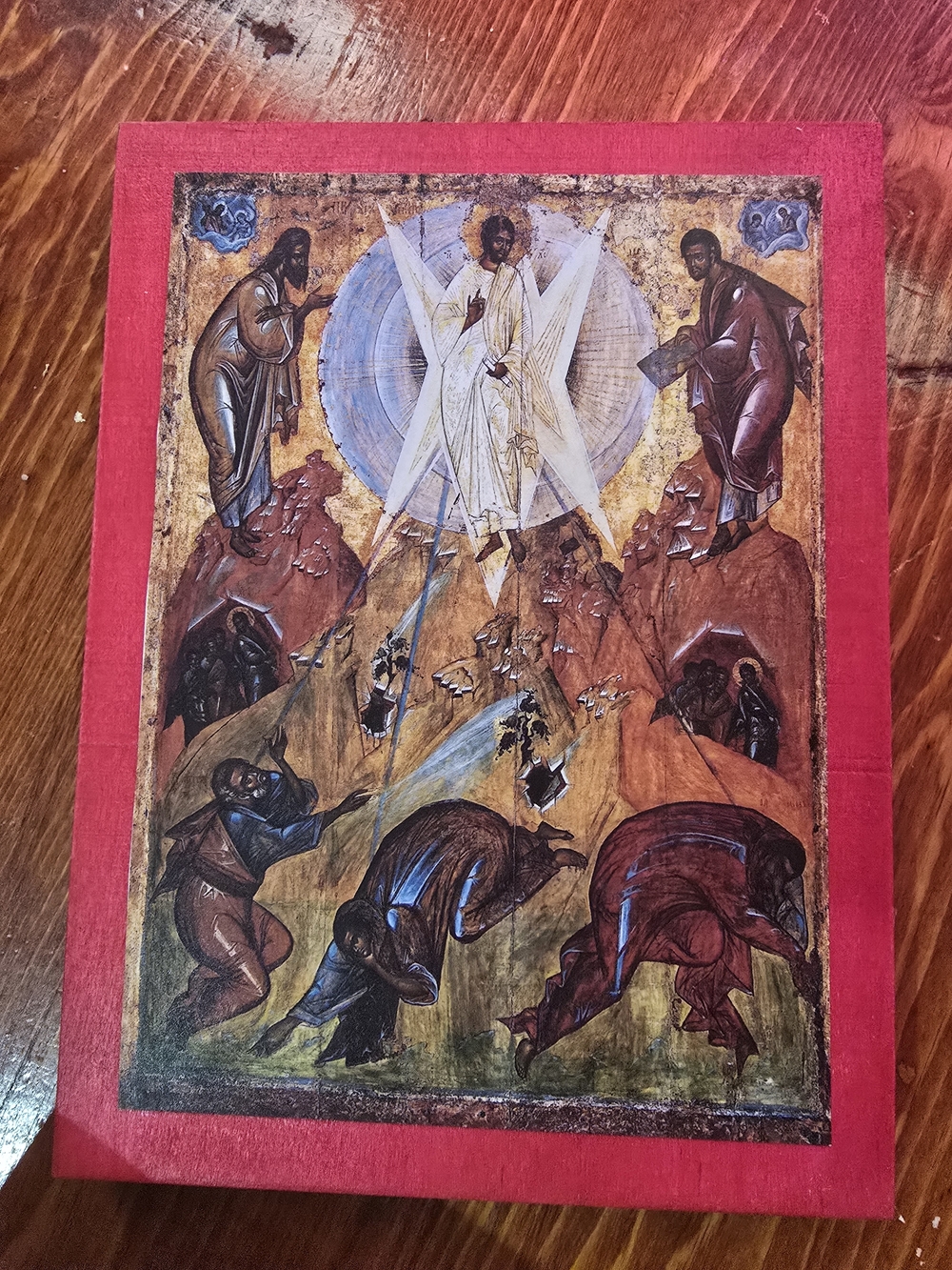Transfiguration Of Christ 5x7 Icon On Wooden Canvas